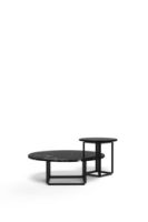 Bild von New Works Florence Couchtisch Ø:90 cm – Schwarzer Marquina-Marmor / Eisenschwarz