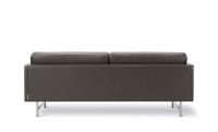 Bild von Fredericia Furniture 5652 Calmo 2 Pers. Sofa 95 L: 200 cm – Omni 377 Dunkelbraunes Leder/Mattchromrahmen