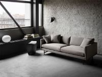 Bild von Fredericia Furniture 5652 Calmo 2 Pers. Sofa 95 L: 200 cm – Omni 377 Dunkelbraunes Leder/Mattchromrahmen