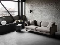 Bild von Fredericia Furniture 5652 Calmo 2 Pers. Sofa 95 L: 200 cm – Schwarzes Primo-Leder/Schwarz lackierter Rahmen