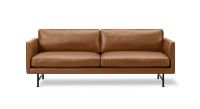 Bild von Fredericia Furniture 5652 Calmo 2 Pers. Sofa 95 L: 200 cm – cognacfarbenes Primo-Leder/schwarz lackierter Rahmen