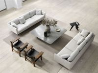 Bild von Fredericia Furniture 5623 Calmo 3 Pers. Sofa L: 250 cm - Clay 13/Matkrom Stel