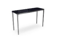 Bild von SOVET Slim Konsole mit 4 Beinen, L: 120 cm – Chrom/Keramik, poliertes Marquinia