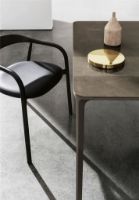 Bild von SOVET Slim Rechteckig 120x80 cm - Schwarz/Keramik Arabescato Light