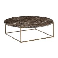 Bild von Wendelbo Circle Couchtisch Ø: 100 cm – Brauner Emperador-Marmor/Messing