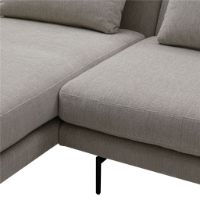 Bild von Wendelbo Edge V.2 Linksgerichtetes Ecksofa 289 x 229 cm – Soft 2/Schwarz lackierter Stahl