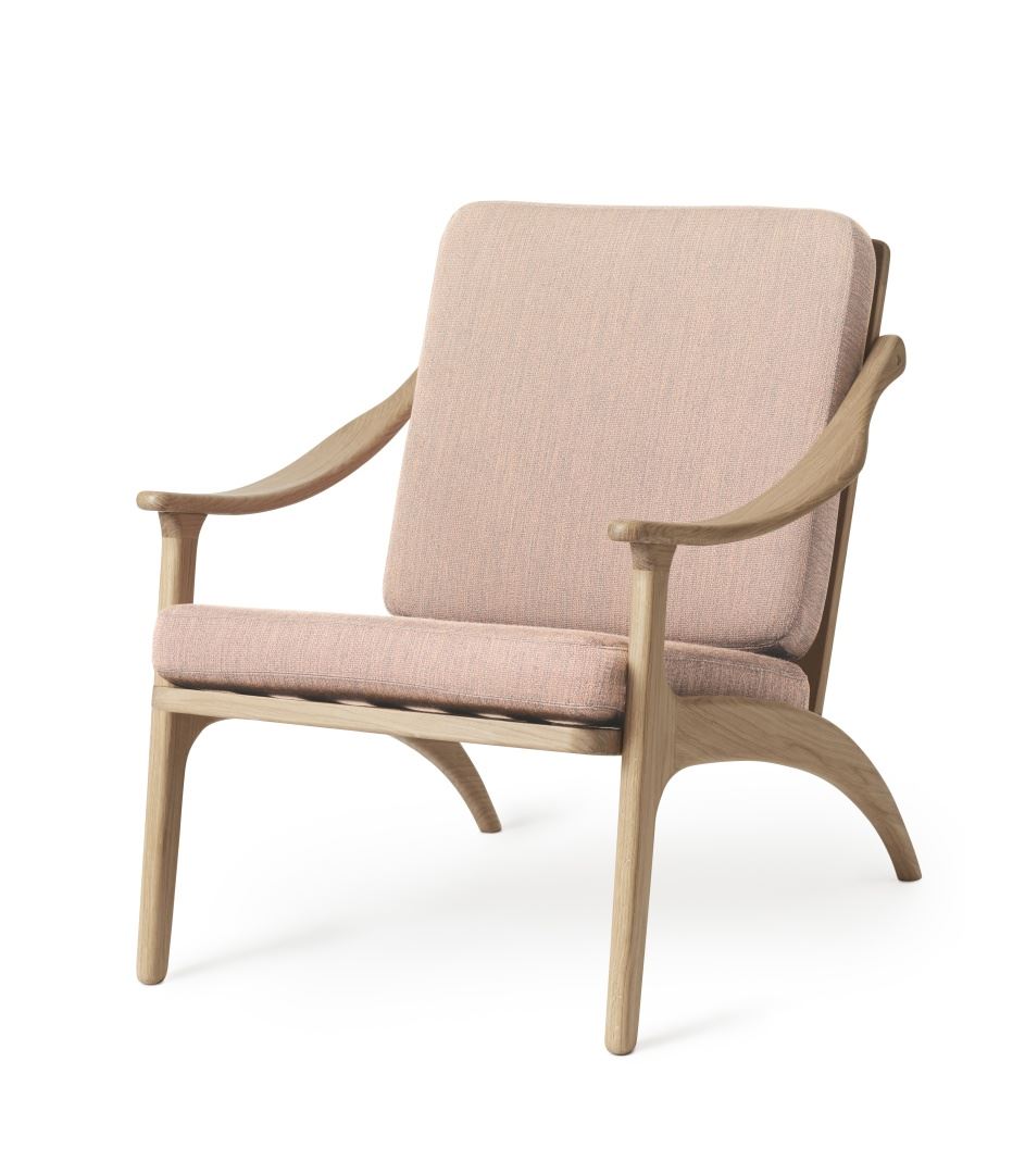 Bild von Warm Nordic Lean Back Lounge Chair SH: 41 cm – Eiche/Pale Rose