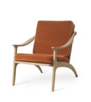 Bild von Warm Nordic Lean Back Lounge Chair SH: 41 cm – Eiche/Rusty Rose