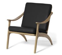 Bild von Warm Nordic Lean Back Lounge Chair SH: 41 cm – Eiche/Schwarz