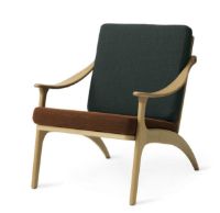 Bild von Warm Nordic Lean Back Lounge Chair SH: 41 cm – Eiche/Braun/Petrol