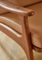 Bild von Warm Nordic Lean Back Lounge Chair SH: 41 cm – Teak/Natur