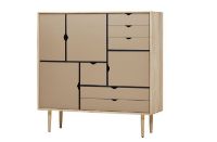 Bild von Andersen Furniture S3 Beistelltisch 132 x 131 cm – seifenbehandelte Eiche/Kaschmir
