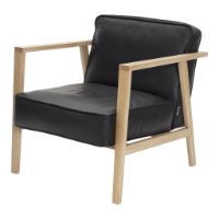 Bild von Andersen Furniture LC1 Loungesessel SH: 42 cm – Eiche/Schwarzes Leder