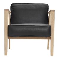 Bild von Andersen Furniture LC1 Loungesessel SH: 42 cm – Eiche/Schwarzes Leder