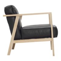 Bild von Andersen Furniture LC1 Loungesessel SH: 42 cm – Eiche/Schwarzes Leder