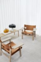 Bild von Fredericia Furniture 2226 Der spanische Stuhl von Børge Mogensen SH: 33 cm – Naturleder/Seifenbehandelte Eiche