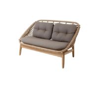 Bild von Cane-line Outdoor Strington 2 Pers. Sofa inkl. AirTouch Hyndesæt L: 135 cm - Natur/Teak m. Weben