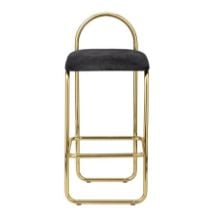 Bild von AYTM Angui Barhocker H: 82,5 cm – Anthrazit/Gold