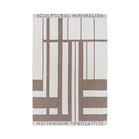 Bild von Kristina Dam Studio Minimal Handtuch Baumwolle 100x150 cm - Beige/Gebrochenes Weiß