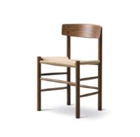 Bild von Fredericia Furniture 3239 J39 Mogensen Esszimmerstuhl SH: 46,5 cm – geöltes Walnussholz/natürliches Korbgeflecht