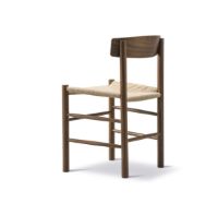 Bild von Fredericia Furniture 3239 J39 Mogensen Esszimmerstuhl SH: 46,5 cm – geöltes Walnussholz/natürliches Korbgeflecht