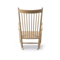 Bild von Fredericia Furniture 16000 J16 Wegner Schaukelstuhl SH: 42 cm – Eiche geseift/Naturgeflecht