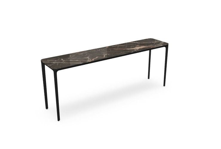 Bild von SOVET Slim 4-Fuß-Konsole L: 200 cm – Schwarz/Keramik Ombra di Caravaggio