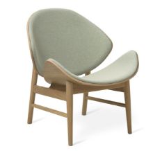 Bild von Warm Nordic The Orange Lounge Chair SH: 38 cm – Eiche/Helles Cyan