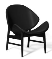 Bild von Warm Nordic The Orange Lounge Chair SH: 38 cm - Schwarz/Schwarz