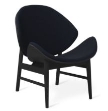 Bild von Warm Nordic The Orange Lounge Chair SH: 38 cm – Schwarz/Mitternachtsblau