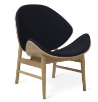 Bild von Warm Nordic The Orange Lounge Chair SH: 38 cm – Eiche/Mitternachtsblau