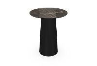 Bild von SOVET Totem Esstisch Ø: 62 cm – Schwarz/Keramik Ombra di Caravaggio