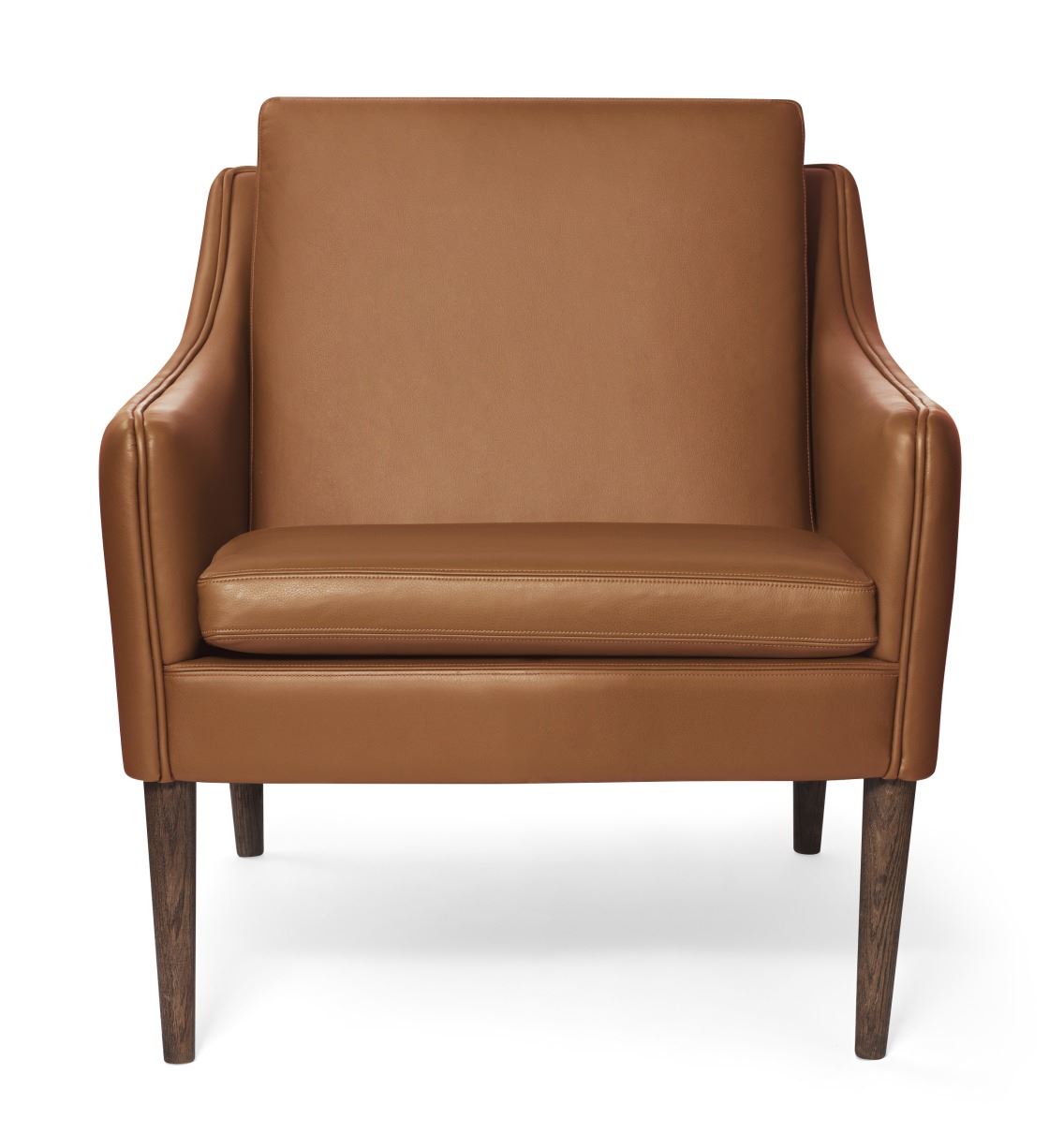 Bild von Warm Nordic Mr. Olsen Lounge Chair SH: 46 cm – Räuchereiche/Cognac