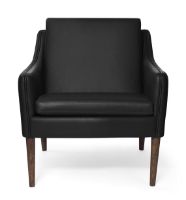 Bild von Warm Nordic Mr. Olsen Lounge Chair SH: 46 cm – Räuchereiche/Schwarz