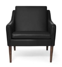 Bild von Warm Nordic Mr. Olsen Lounge Chair SH: 46 cm – Räuchereiche/Schwarz