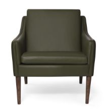 Bild von Warm Nordic Mr. Olsen Lounge Chair SH: 46 cm – Räuchereiche/Gurkengrün