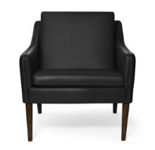 Bild von Warm Nordic Mr. Olsen Lounge Chair SH: 46 cm – Walnuss/Schwarz