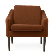 Bild von Warm Nordic Mr. Olsen Lounge Chair SH: 46 cm – Räuchereiche/Würziges Braun