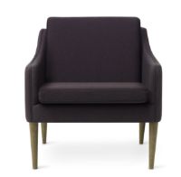 Bild von Warm Nordic Mr. Olsen Lounge Chair SH: 46 cm – Räuchereiche/Aubergine