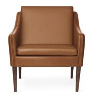 Bild von Warm Nordic Mr. Olsen Lounge Chair SH: 46 cm – Räuchereiche/Kamel