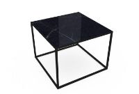 Bild von SOVET Quadro Couchtisch 60x60 cm - Schwarz/Keramik Poliertes Marquinia