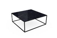 Bild von SOVET Quadro Couchtisch 90x90 cm - Schwarz/Keramik Poliertes Marquinia