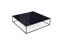 Bild von SOVET Quadro Couchtisch 140x140 cm - Schwarz/Keramik Poliertes Marquinia