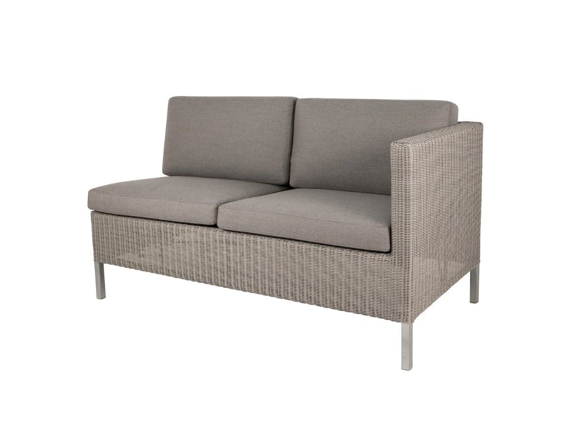 Bild von Cane-line Outdoor Dining Lounge 2 Pers. Sofa-Linksmodul inkl. Kissenset L: 153 cm – Taupe Weave/Taupe
