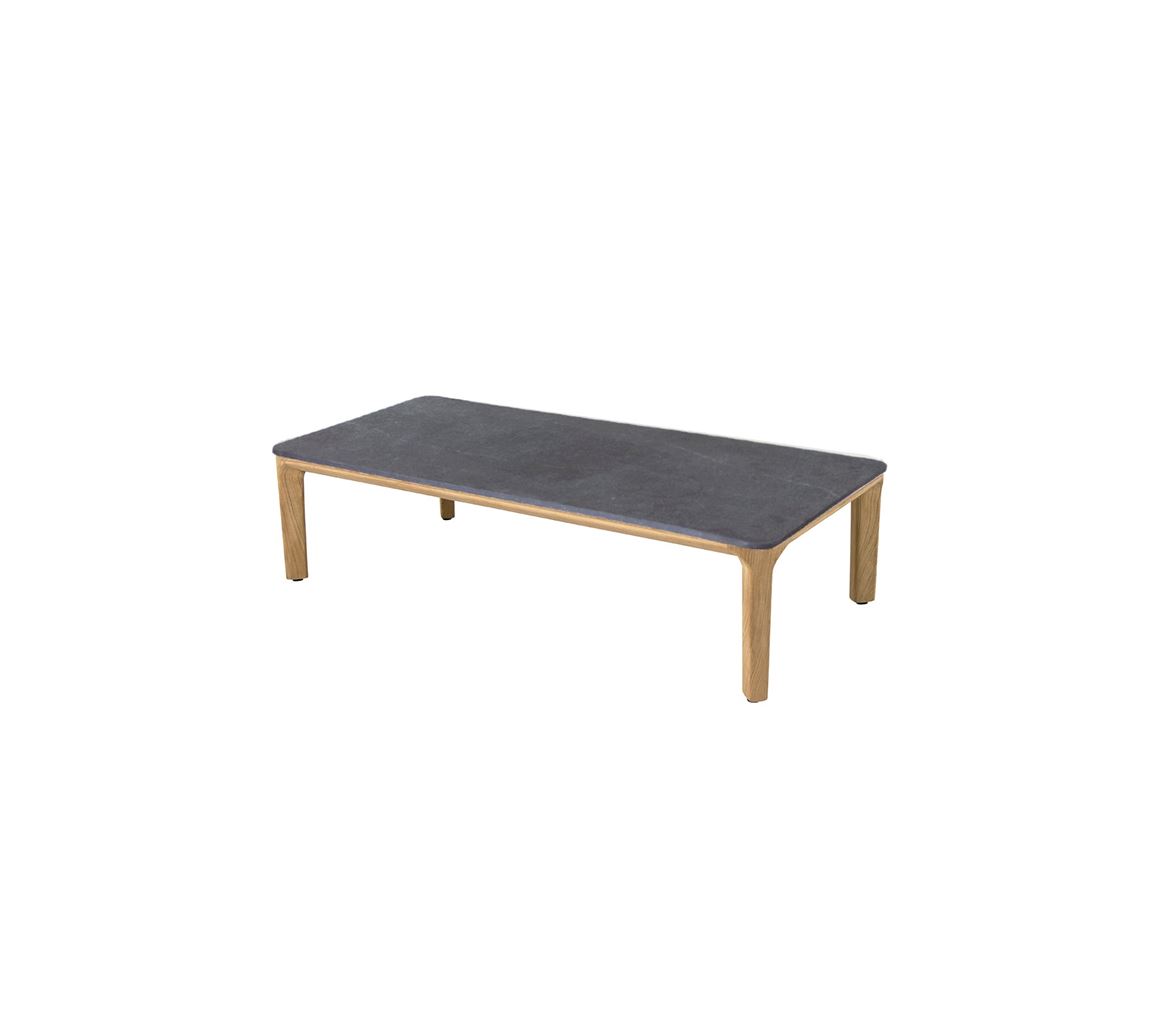 Bild von Cane-line Outdoor Aspect Couchtisch 120x60 cm - Fossil Black Keramik/Teak