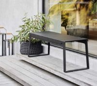 Bild von Cane-line Outdoor Copenhagen Bench L: 121 cm – Lavagrau/Aluminium