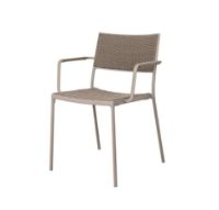 Bild von Cane-line Outdoor Less Stühl m. Armlänge: 48 cm – Taupe/weiches Seil