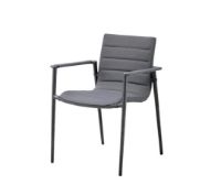 Bild von Cane-line Outdoor Core Chair mit Armlehnen SH: 46 cm - Grau