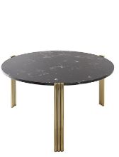 Bild von AYTM Tribus Couchtisch Ø: 80 cm - Gold/Schwarz