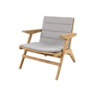 Bild von Cane-line Outdoor Flip Loungesessel inkl. Hyndesæt SH: 38 cm – Teak/Hellgrau